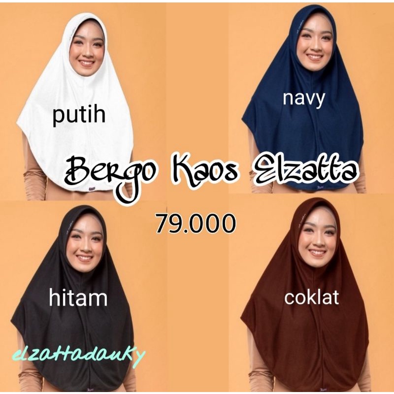 Elzatta Bergo Kaos Elzatta M kerudung Sekolah Menutup dada