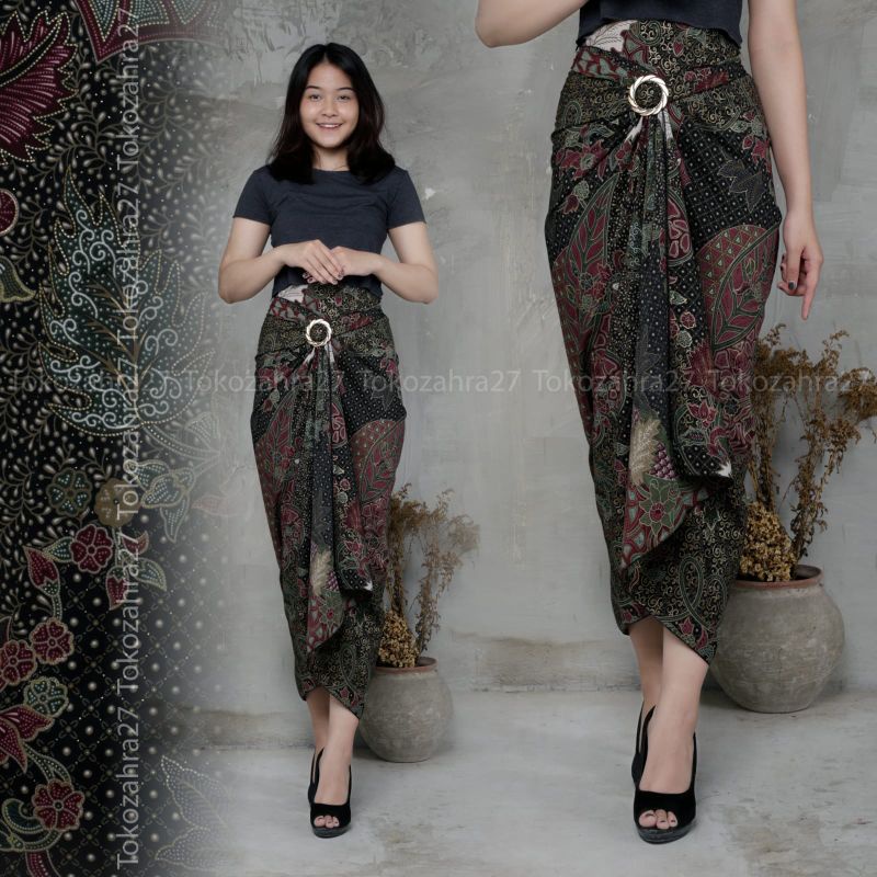 Rok Serut Bawahan Kebaya Motif Aurel By Zahratul27 Rok Lilit/Rok Serut/Rok Wisuda/Rok Batik/Rok Kondangan