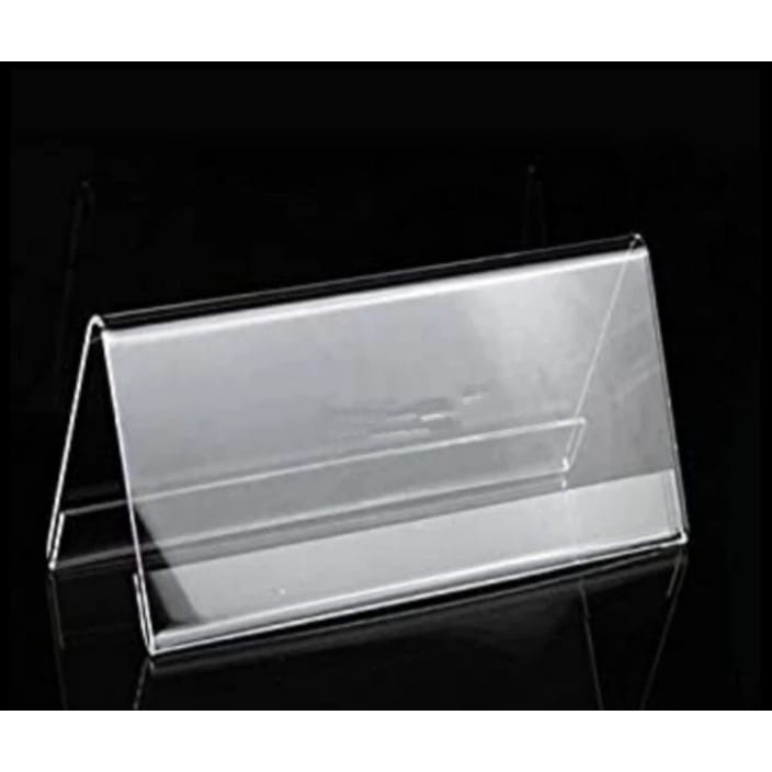 

price tag / sign holder 21,5 x 7 cm / tent holder 21.5 x 7 / tent holder / name tag akrilik / name holder