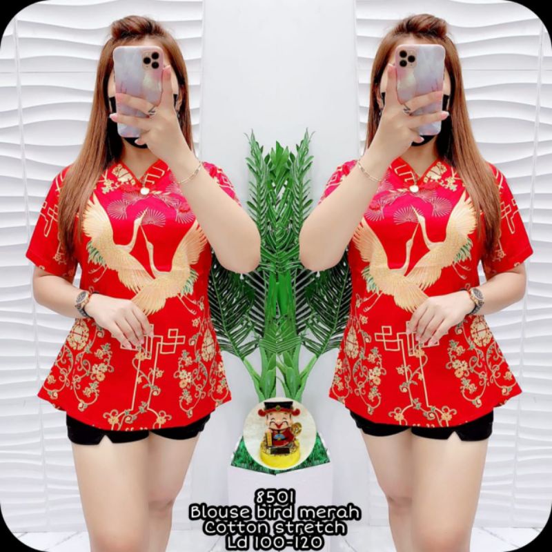 HOT SALE Atasan Batik Shanghai Khusus Merah