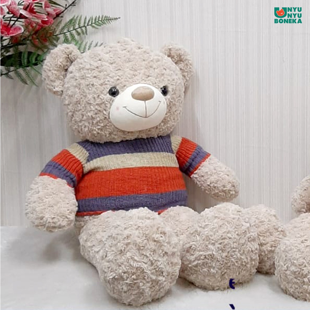 Boneka Teddy Bear Sweater Warna Warni 24&quot;/90cm Beruang Animal