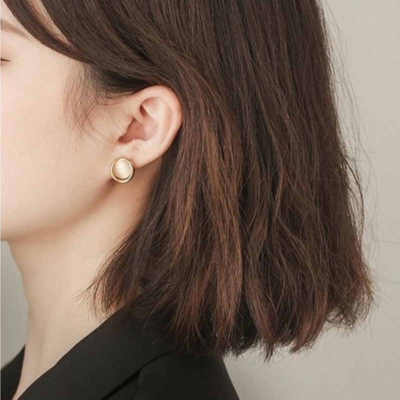 Korean cool style simple wild retro temperament earrings