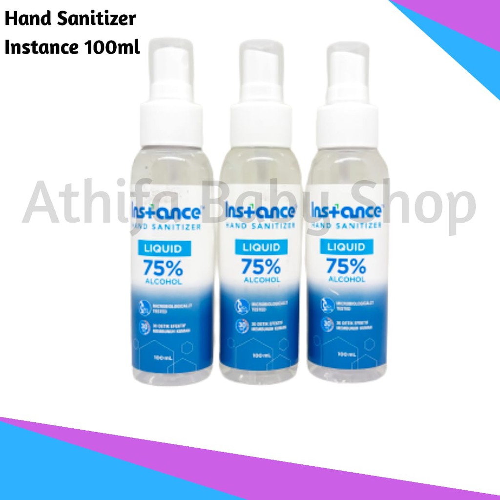 Instance Hand Sanitizer Spray Liquid 75% Alcohol 100ml Cairan Pembersih Tangan Kuman