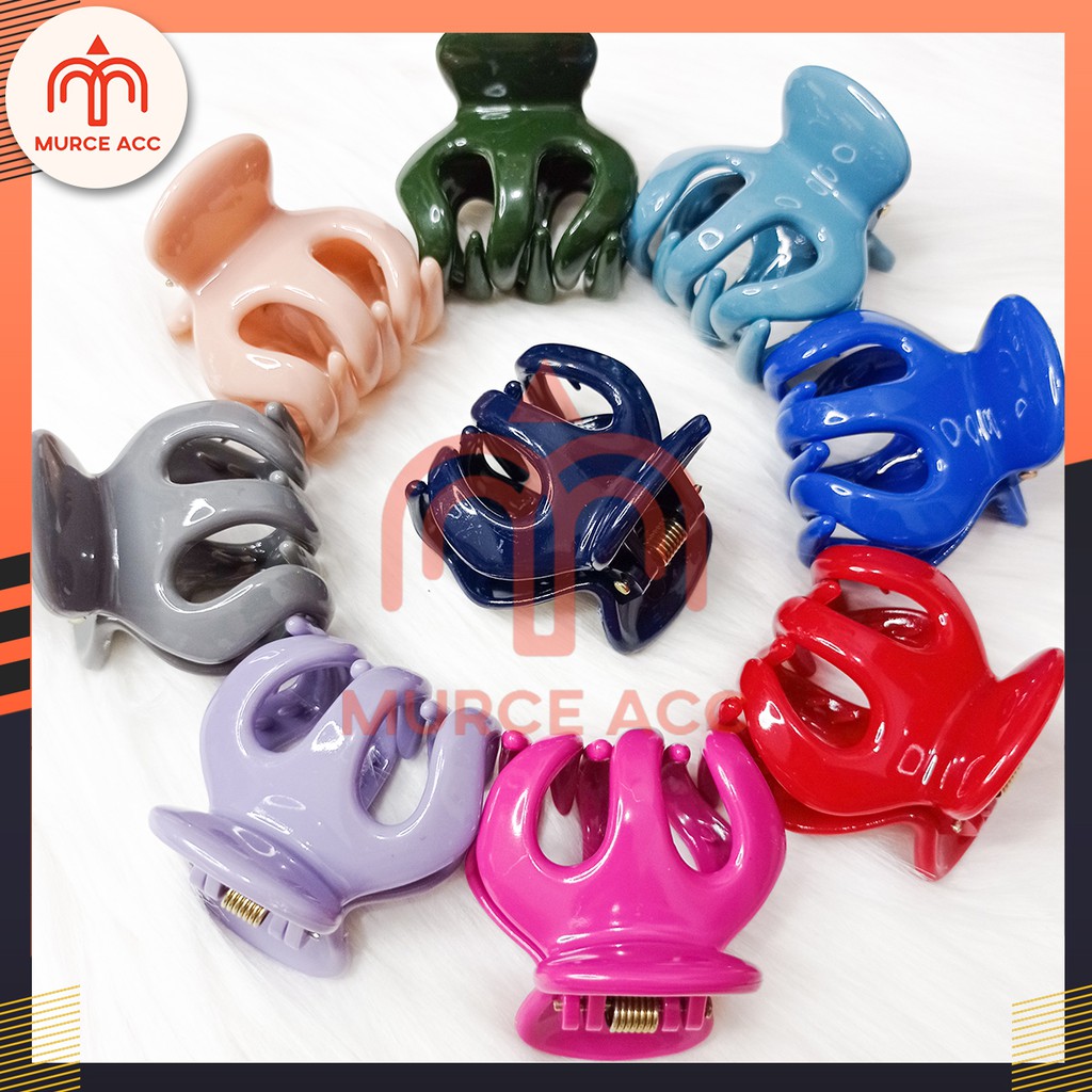 Jedai Ori Lokal Premium Solid Color 5cm / Jepit Rambut Badai