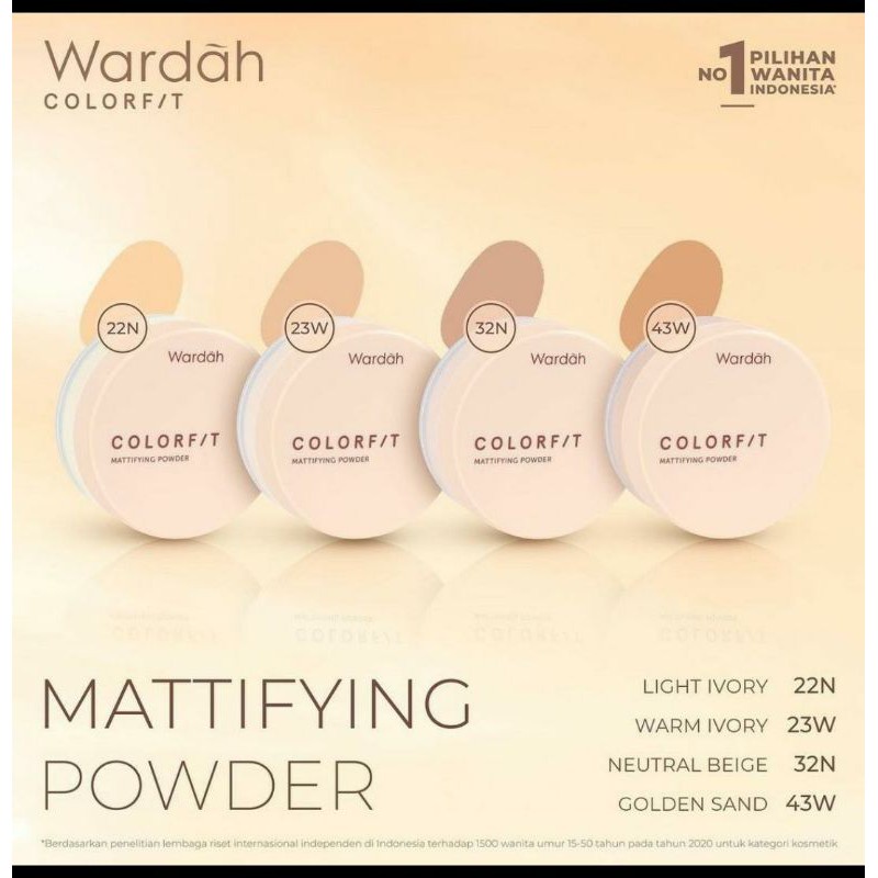 Wardah Colorfit Mattifying Powder 15 gr