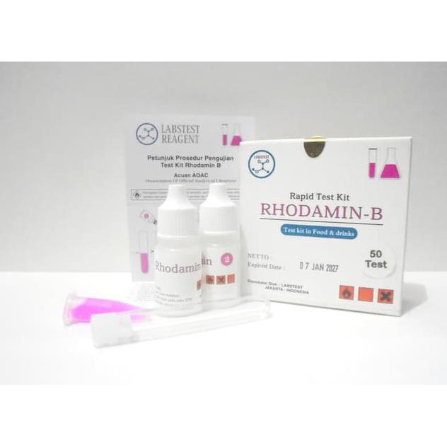 Gratis Ongkir Alat Uji Pewarna Rhodamin B, Test Kit Rhodamine B Rapid Test Jakarta