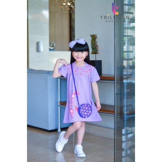 DRESS YASMINE GIRL BY TRILLOON ORIGINAL 1-10 TAHUN FREE TAS SELEMPANG PREMIUM / DRESS YASMIN GRATIS TAS SELEMPANG KANVAS / DRESS PREMIUM ANAK FREE TAS SELEMPANG