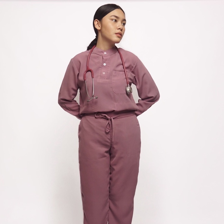 Baju Jaga MLS - ORCHID Scrubs on Call Flowy Lengan Panjang