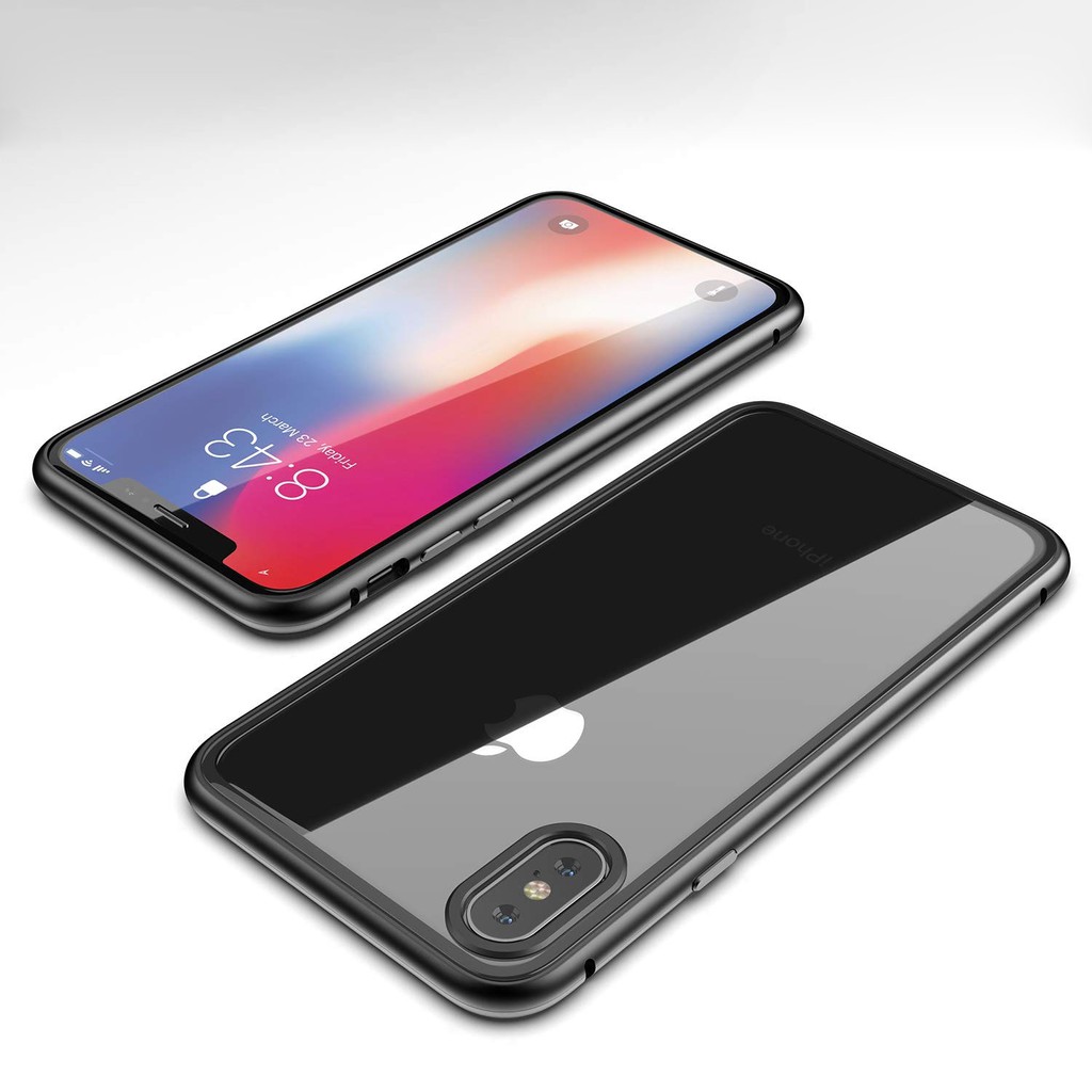 MallCasing - iPhone 6G | 6G+ | 9G+/ XS Max | 11 6.1 2019 Magnetic Two Face 2IN1 Glass Hard Case