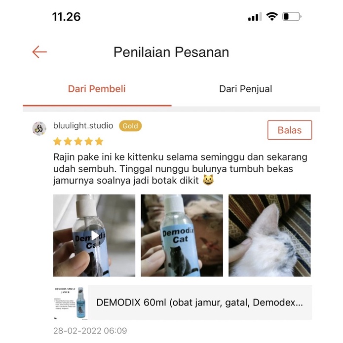 OBAT SPRAY JAMUR KUCING DEMODIX 60ml Obat Jamur Kucing Scabies Demodex Impetigo Jamur Kutu Parasit Cacing Hati Gatal Kulit ANTI SCABIES