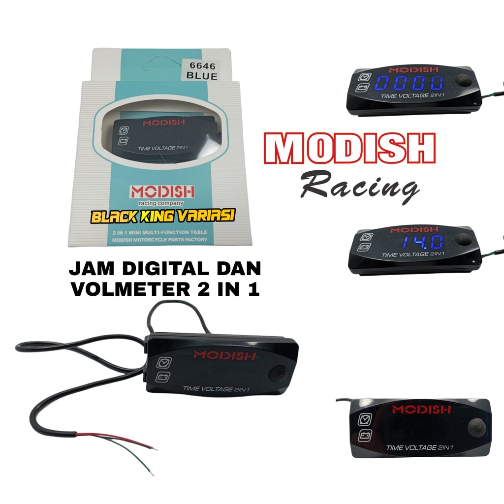 Jam Digital Dan Volmeter 2 in 1 Waterproff 12 NMAX.PCX.MIO.VARIO DLL