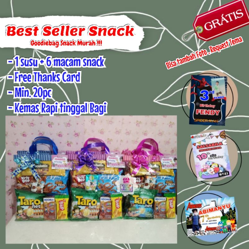 Goodiebag Snack/ Paket Ulang Tahun/Snack Ulang Tahun