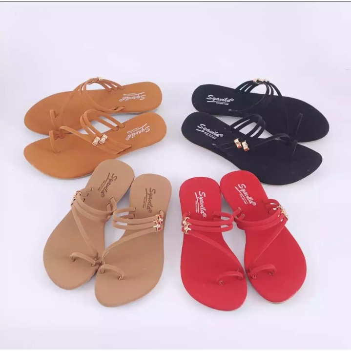 Satohama Sandal Wanita Terbaru Murah Kokop Jepit Silang / Sandal Flat Teplek / Sendal Sepatu Cewek Terbaru 2022