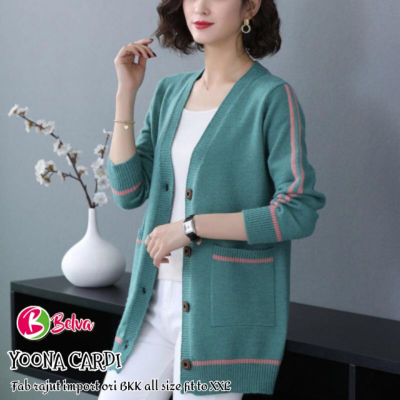 YOONA CARDI RAJUT IMPORT BANGKOK ALLSIZE BY BELVA