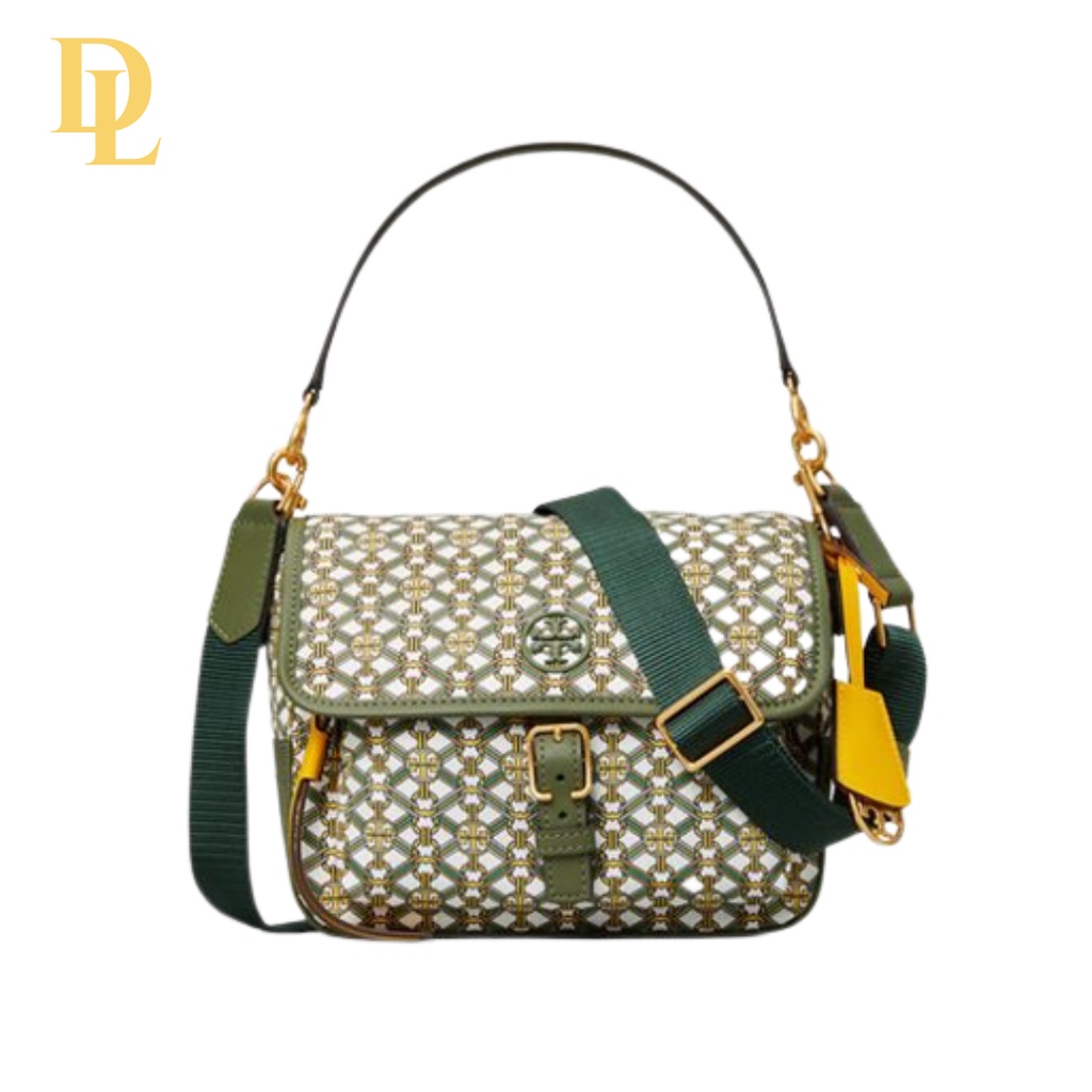 Tory Burch Pipper Printed Crossbody Green Gemini Link