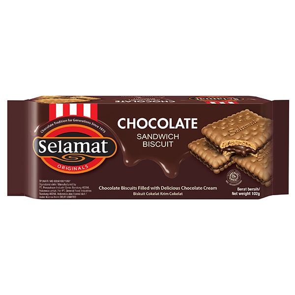 

Wafer-Biskuit- Selamat Biscuit Chocolate 102 G -Biskuit-Wafer.