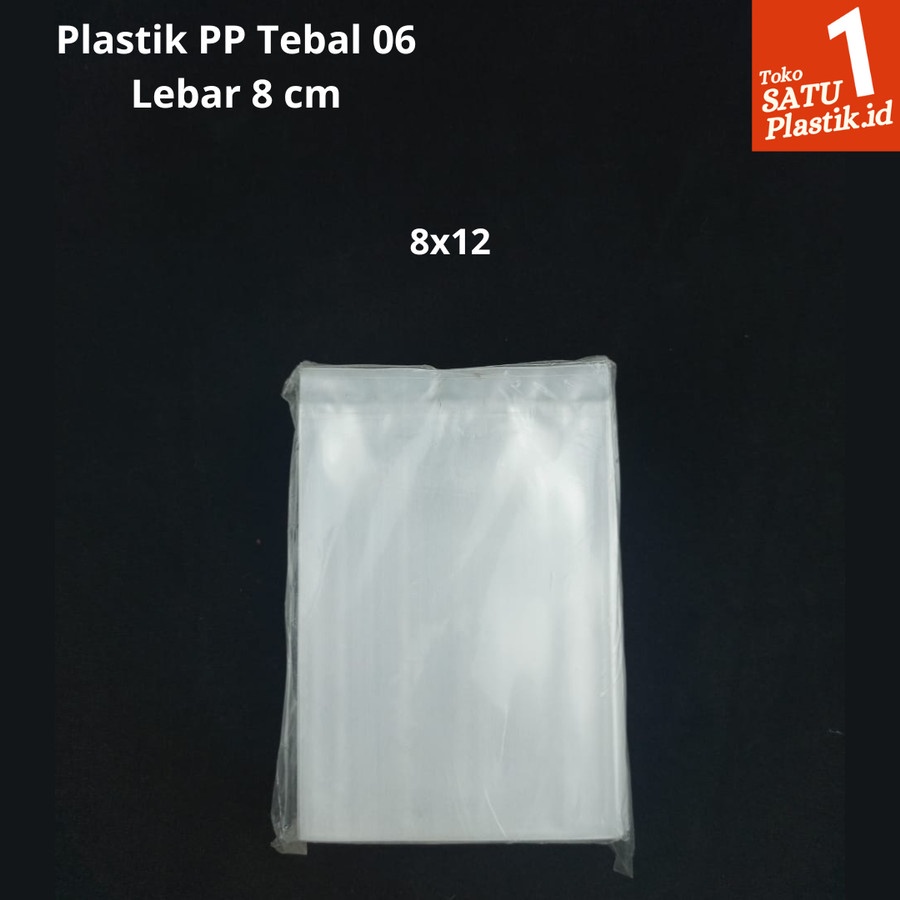 Plastik PP Lebar 8 Tebal 06 8X12 8X17 Kantong Plastik Bening