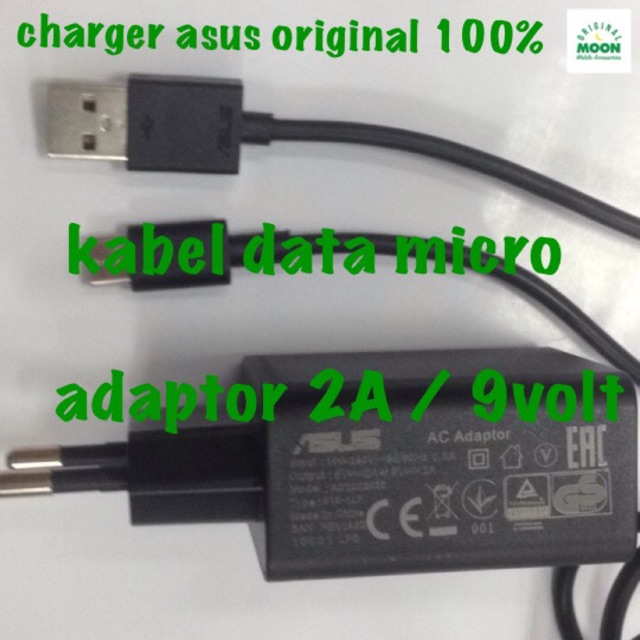 Charger asus 2a 9v micro zenfone 2 4ram fast charging original new murah