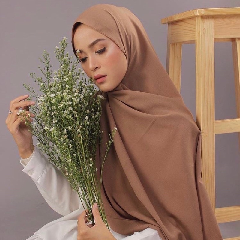 Hijab Promo Alisya Shawl Pashmina Diamond Signature / part 1 / Khayr Scarf-moca