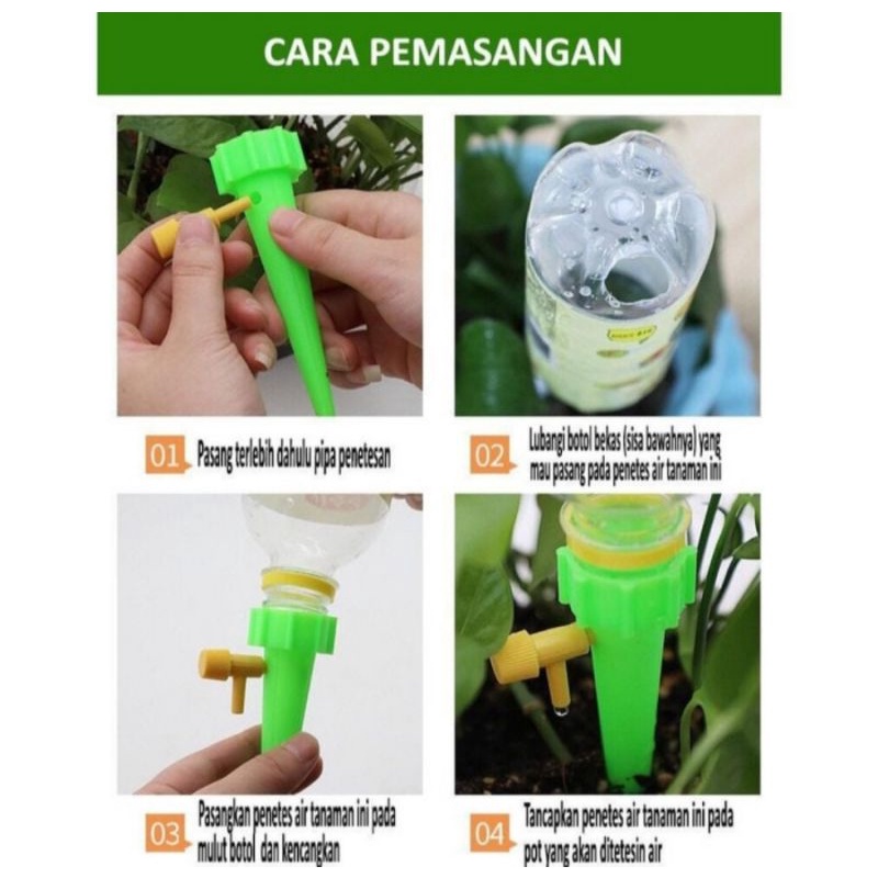 Alat Siram Tanaman Otomatis Drip Tetes Sistem Alat Irigasi Drip Tanaman Organik Sukulen Kaktus