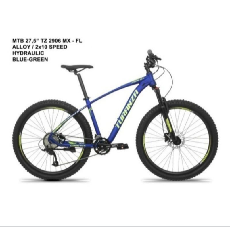 Sepeda MTB 27.5 inch TURANZA  TZ 2906 MX 2x10 speed Hydrolic