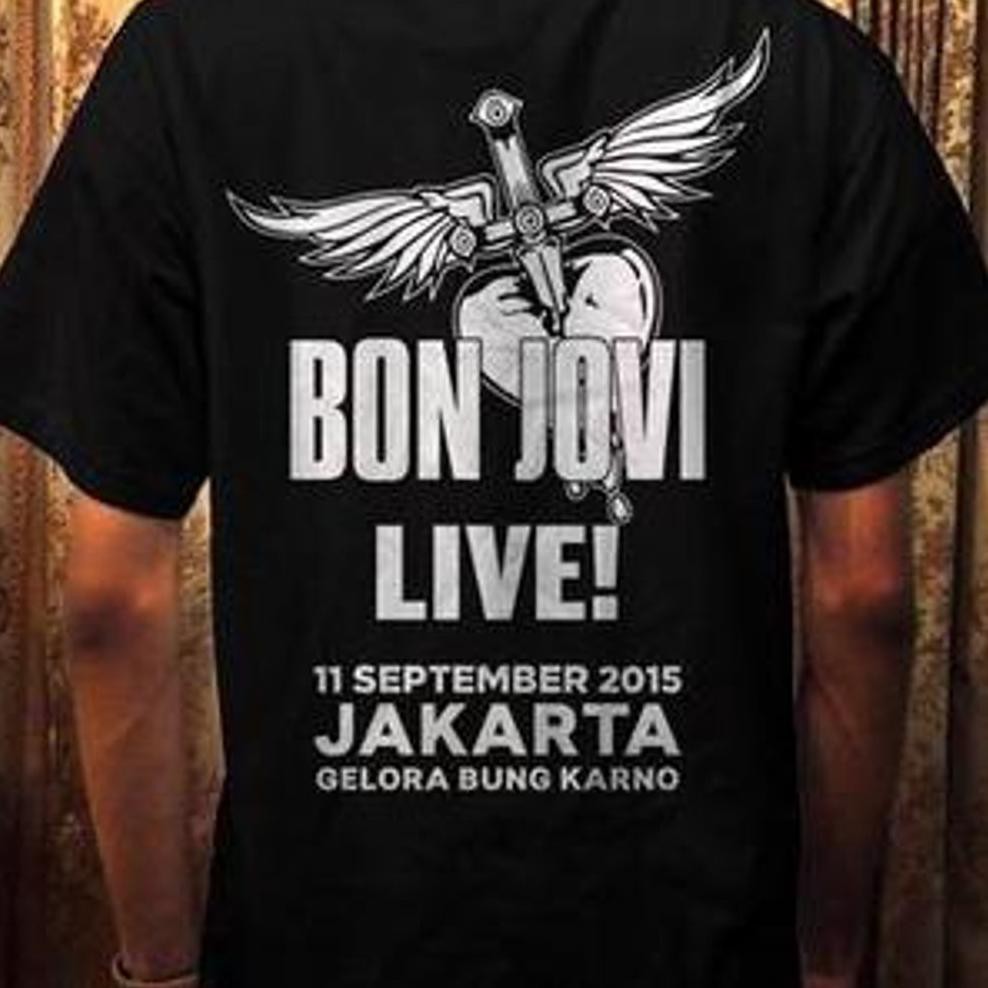Bon Jovi Bj#2 Kaos Konser Bon Jovi Live Jakarta Tour 2015 Ot_Design (Live, Concert,Jon Bon