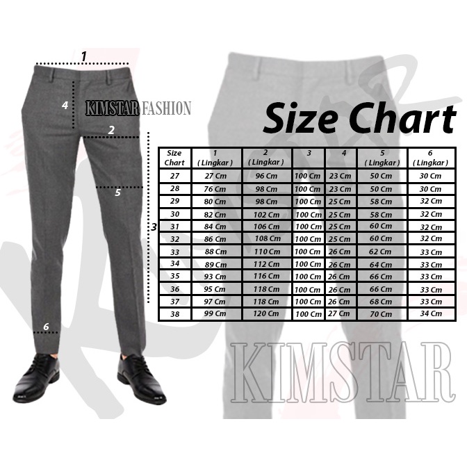 NEW KIMSTAR Celana Kantor Formal Kerja Bahan Dasar Pria Slimfit