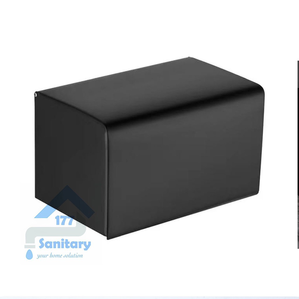 Tempat tisu stainless HITAM K22 BLack-Rak tissue Lembaran tembok Black tisu gulung rack stenlis