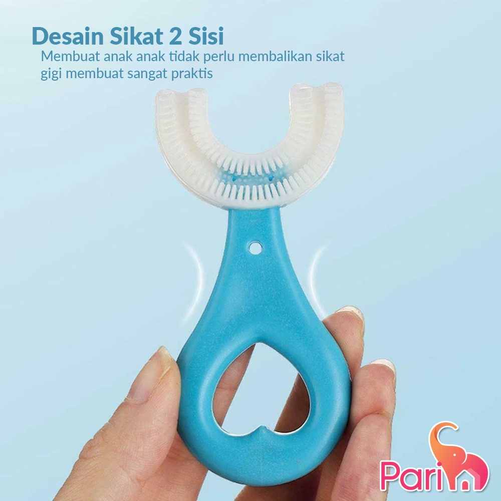 Sikat Gigi / tooth brush anak bentuk U Bahan silikon 2-6 Tahun