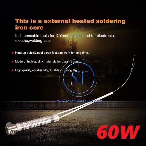 Elemen Solder Genuine 60W Pemanas Besi Electric Soldering Iron Core Element 60watt