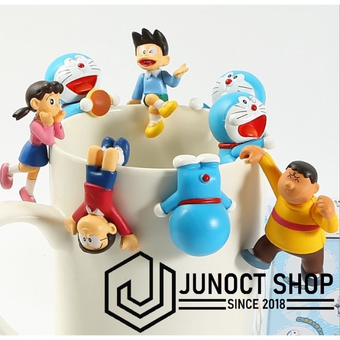 FIGURE DORAEMON NOBITA SHIZUKA GIANT SUNEO DEKORASI PENANDA GELAS TERRARIUM TOPPER ASEORIS 46
