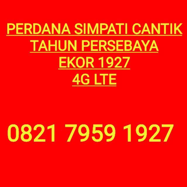 Nomor simpati cantik seri persebaya ekor 1927