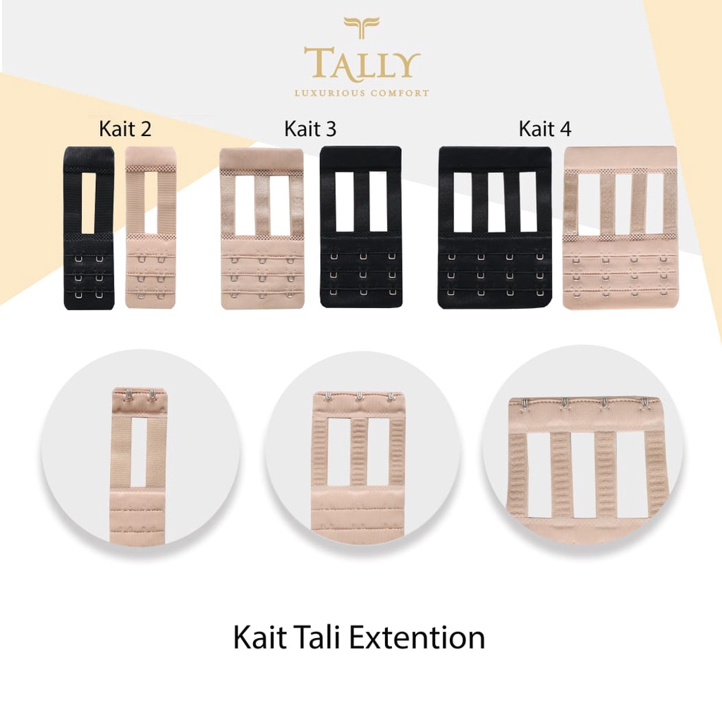 Kait Bra PANJANG Tally Kait 2,3,4 Penyambung Lingkar Bra | Bra Extention Kait Bh |tx