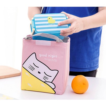 Cooler Bag Karakter Ukuran BESAR / Tas Bekal Canvas lunch bag