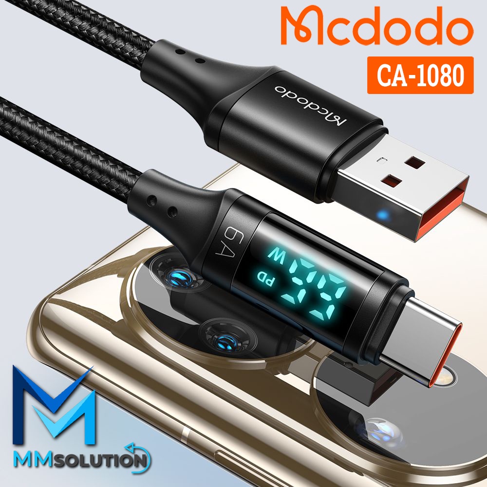 MCDODO CA-1080 Kabel Charger USB to Type C Cable Fast Charging 6A VOOC