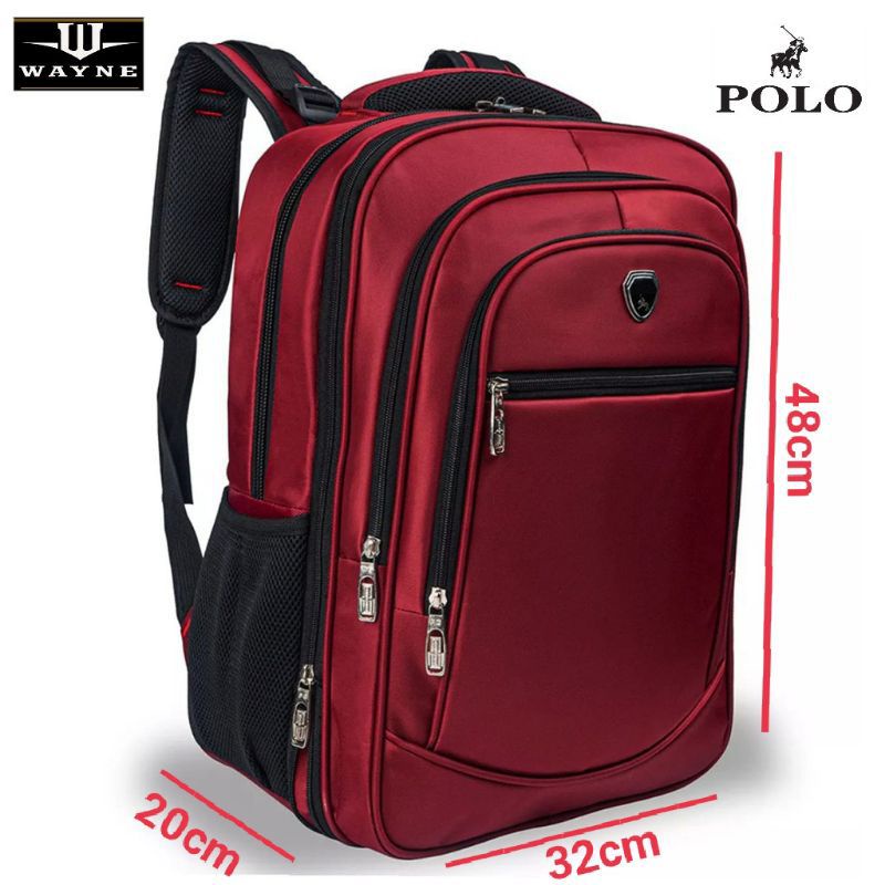 Tas sekolah Polo Gives usb 18inch import ✅ Bisa COD-Polo gives maron