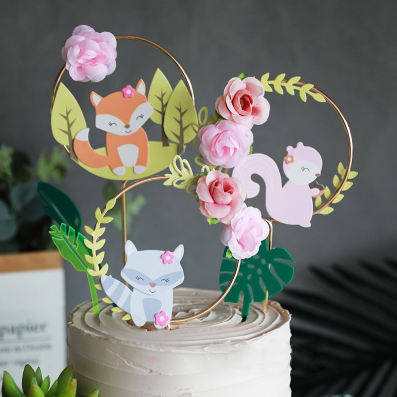 Cake Topper Desain Rubahtupaibunga Untuk Dekorasi Kue Ulang Tahun Anak