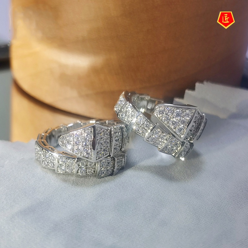 [Ready Stock]Simple Creative Full Diamond Ring Personality