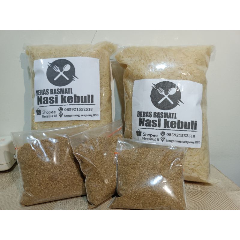 

Paket hemat Beras basmati 1 kg+ bumbu nasi kebuli
