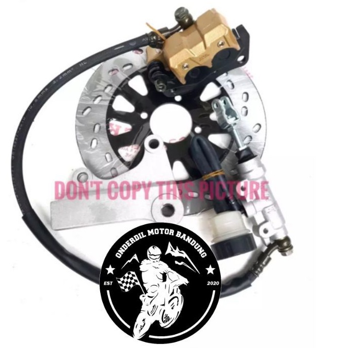 CAKRAM SET ASSY BELAKANG SATRIA 2 TAK HIU LUMBA KALIPER PIRINGAN CAKRAM SUNTIKAN MINYAK REM KOMPLIT