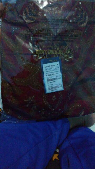 Arjuna Weda Kemeja Batik Pisang Bali 2 - Merah