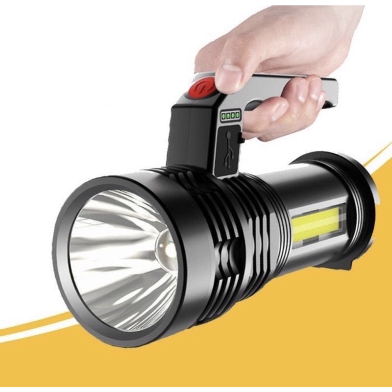 Senter Flashlight 7031 + COB 4 Mode -  Senter 7031