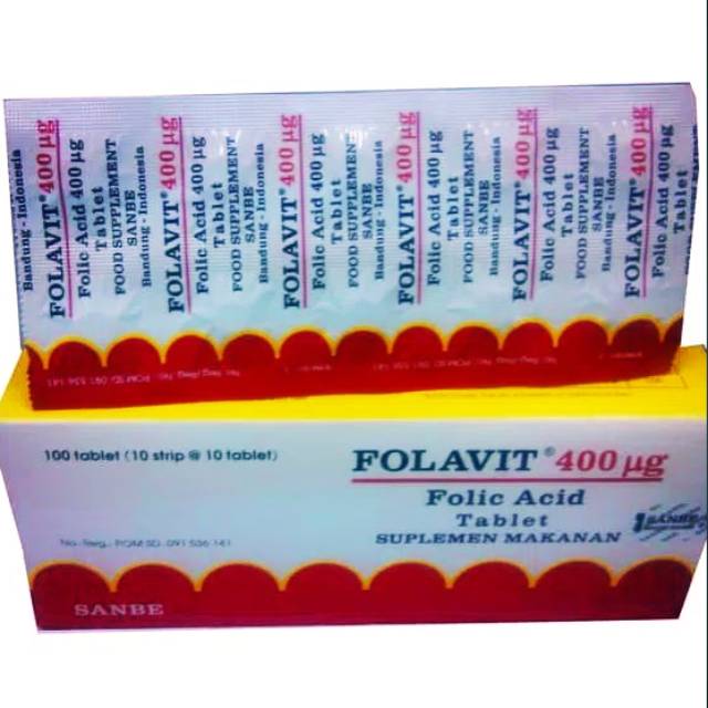 Folavit 400 1 strip isi 10 tab supaya cepat hamil subur kandungan kuat