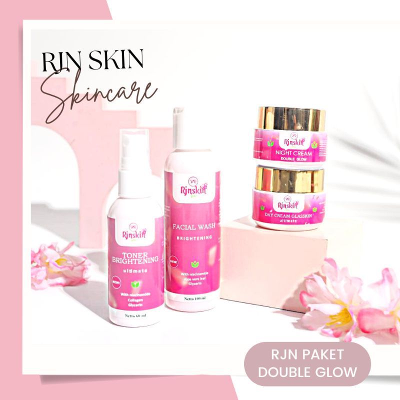 PAKET DOUBLE GLOW TANPA SERUM NR RJNSKIN GLOW BPOM AMPUH BASMI FLEK GLOWING DALAM 7 HARI