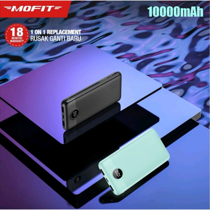 Power Bank MOFIT M18 10000Mah LCD + 2.4A Fast Charging