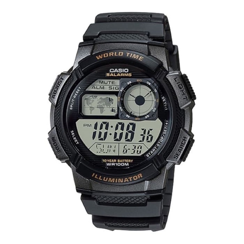 Casio General Digital AE-1000W-1AVDF ORIGINAL GARANSI RESMI BATERAI 10 TAHUN