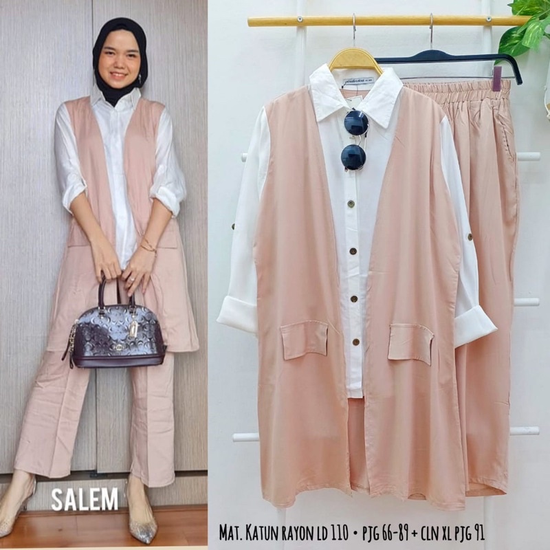 setelan celana katun rayon