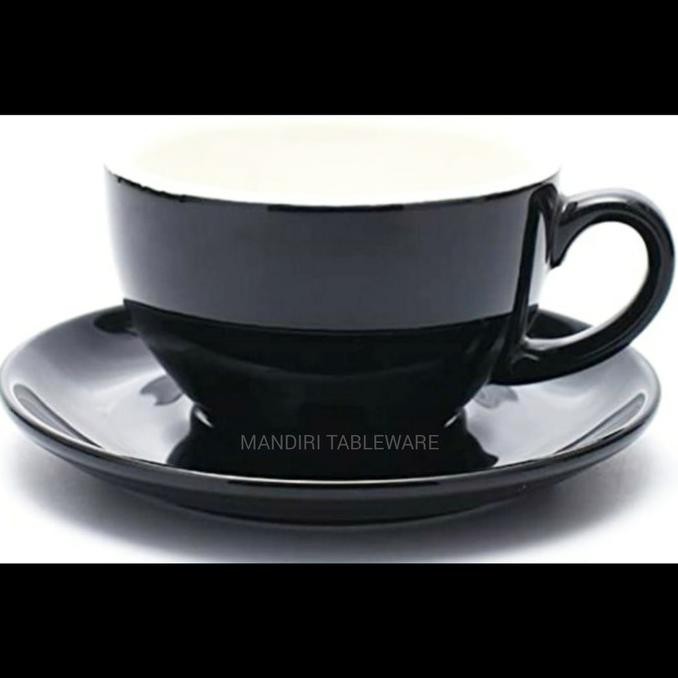 CANGKIR SET CAPPUCINO / TWO TONED / BLACK