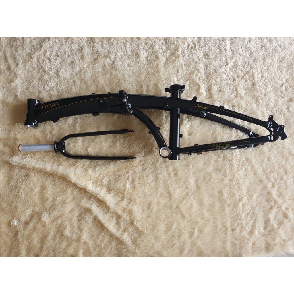 Frame Set Fnhon Plus HP Tornado Hitam Emas Discbrake Db Disc Brake 20 22 inch Black Gold Handlepost not Blast Gust Storm