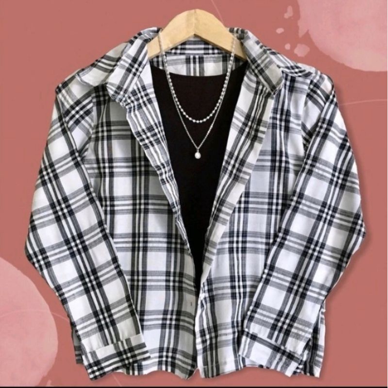 KEMEJA KOTAK-KOTAK/CROP